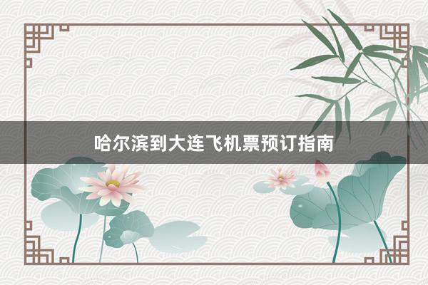 哈尔滨到大连飞机票预订指南