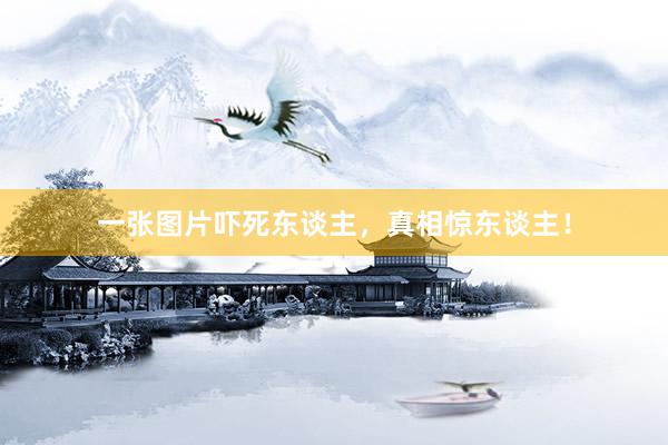 一张图片吓死东谈主，真相惊东谈主！